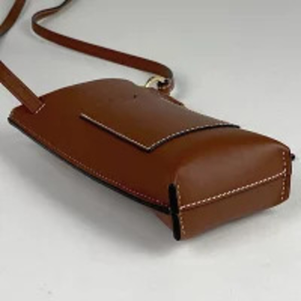 Loewe Bag Anagram Pocket Gate Shoulder Leather Brown Crossbody Brown